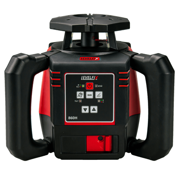 Levelfix 860H Roterende Laser Set Incl. Ontvanger In Koffer - Rood - 800m - IP67 - Detailed view of the product