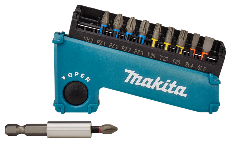 Makita E-03573 Slagschroefbitset 11-delig - Detailed view of the product