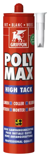 Griffon Poly Max High Tack Montagelijm - Wit - Koker - 425gr - 12 Stuks - Detailed view of the product