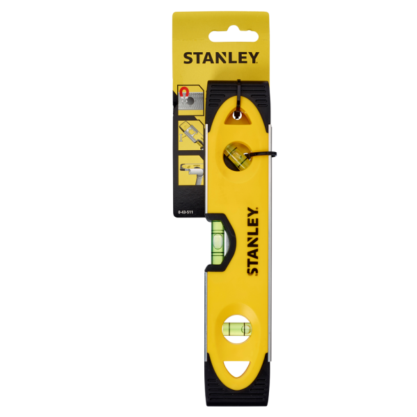 Stanley 0-43-511 Aluminium Torpedo Waterpas - Magnetisch - 250mm - Detailed view of the product