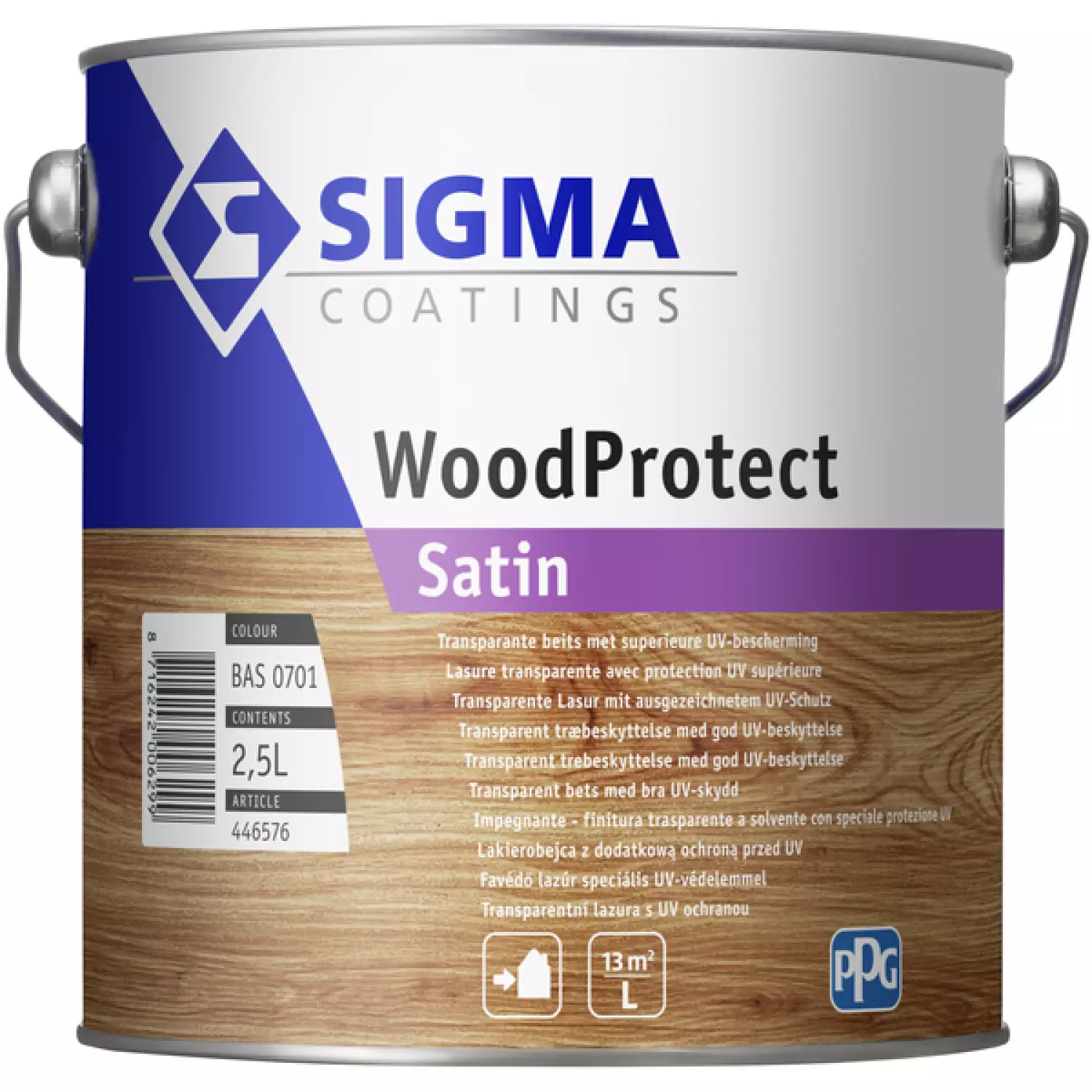 Sigma WoodProtect Satin - Op Kleur Gemengd - 2,5L