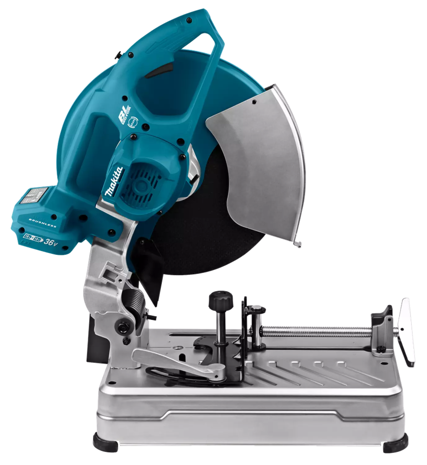 Makita DLW140Z 36V (2x 18V) Li-Ion Accu Metaal Afkort-/slijpmachine Body - 355mm thumbnail 4