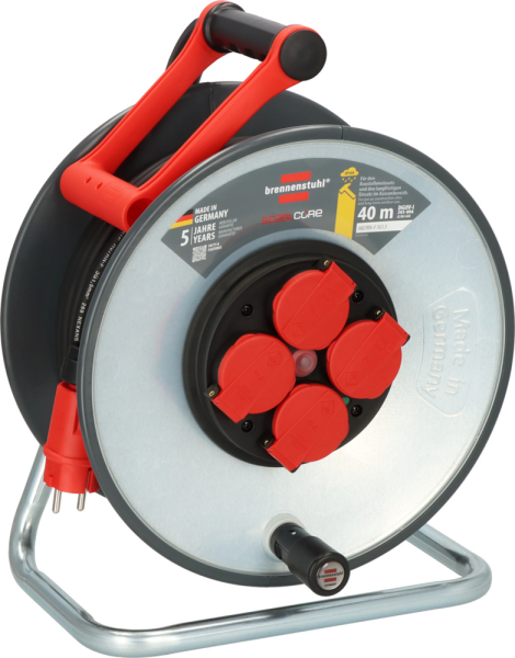 Brennenstuhl Professional SC 4100 SteelCore Kabelhaspel H07RN-F 3G1,5 - IP44 - 40m - Zwart