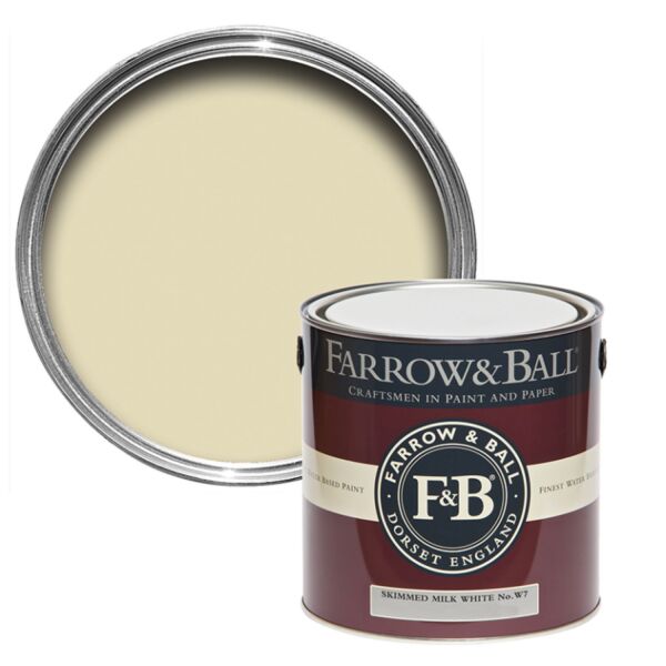 Farrow&Ball Flat Eggshell Skimmed Milk White No.W7 - 2,5L afbeelding