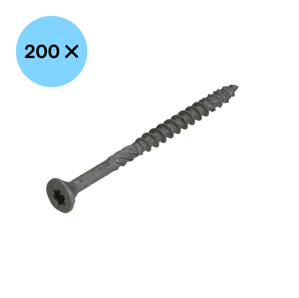 DynaPlus 0281.08.42501 Unischroef - TX25 - 5.0 X 90/45mm - Platkop - Deeldraad - Gecoat (200st) - Detailed view of the product