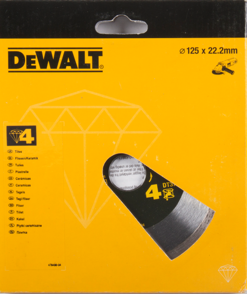 DeWALT DT3736 Diamantdoorslijpschijf - 125 X 22,23 X 1,6mm - Keramiek - Tegels - Detailed view of the product