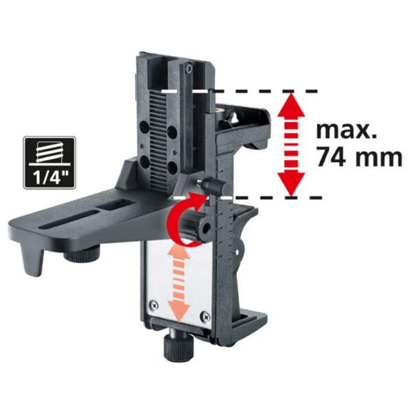 Laserliner CrossGrip Pro Klem- En Wandhouder - Magnetisch - 1/4" - Detailed view of the product