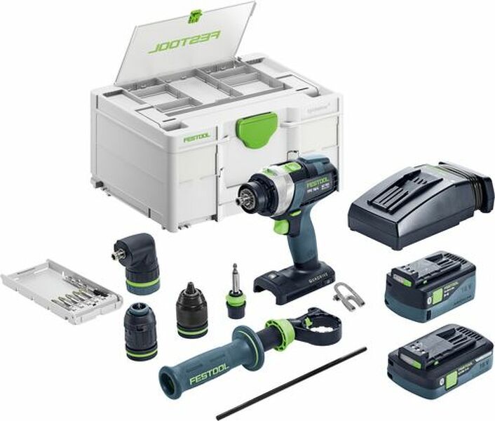 Festool TPC 18/4 5,0/4,0 I-Set/XL 18V Li-Ion Accu Klopboormachine Set (1x 4,0Ah&1x 5,0Ah) In Systainer - 75Nm EAN: 4014549415245