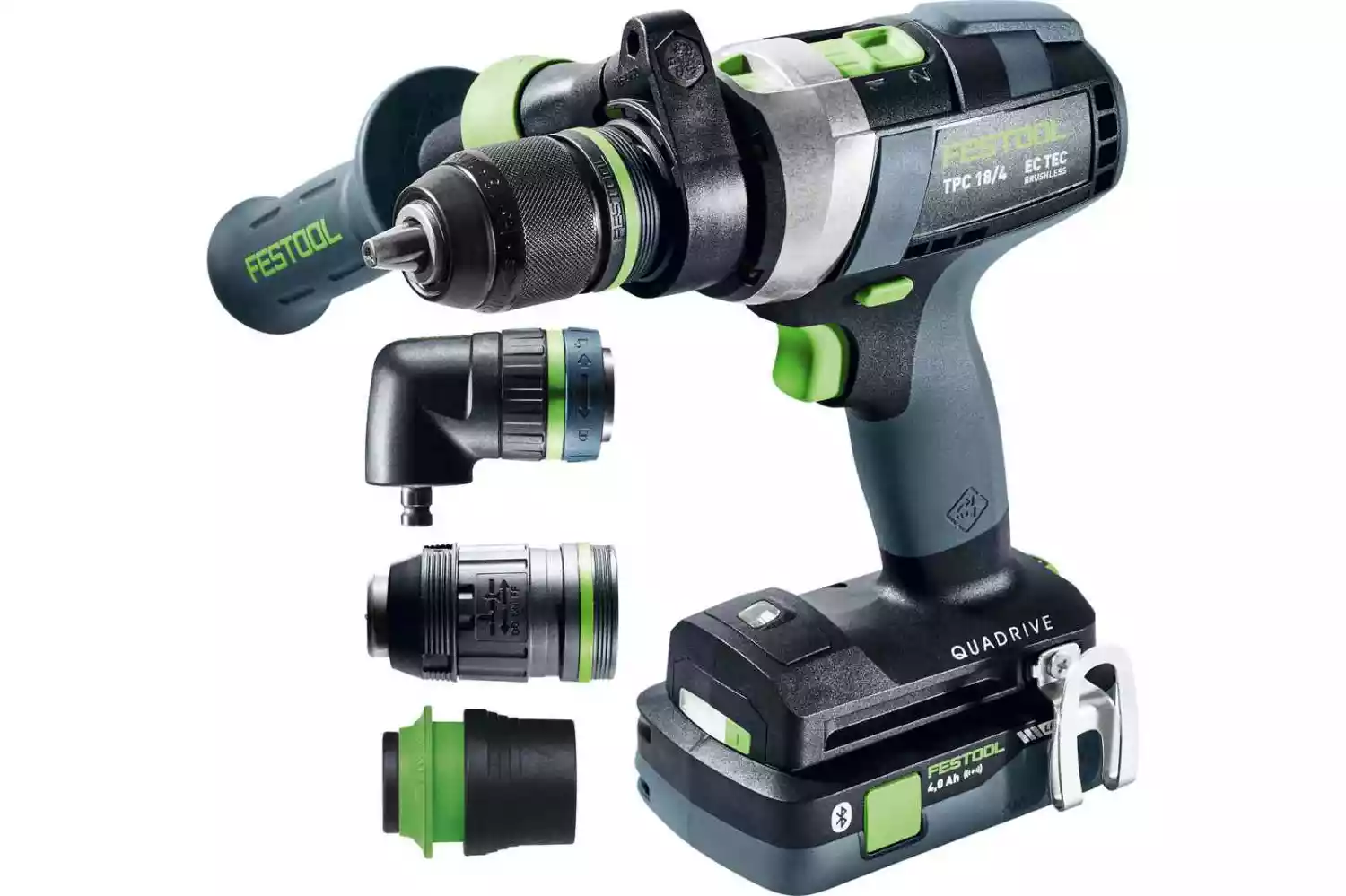 Festool TPC 18/4 40/50 I-Set/XL QUADRIVE Accu Klop-/Schroefboormachine 18V 4.0/5.0Ah in Systainer - 577622