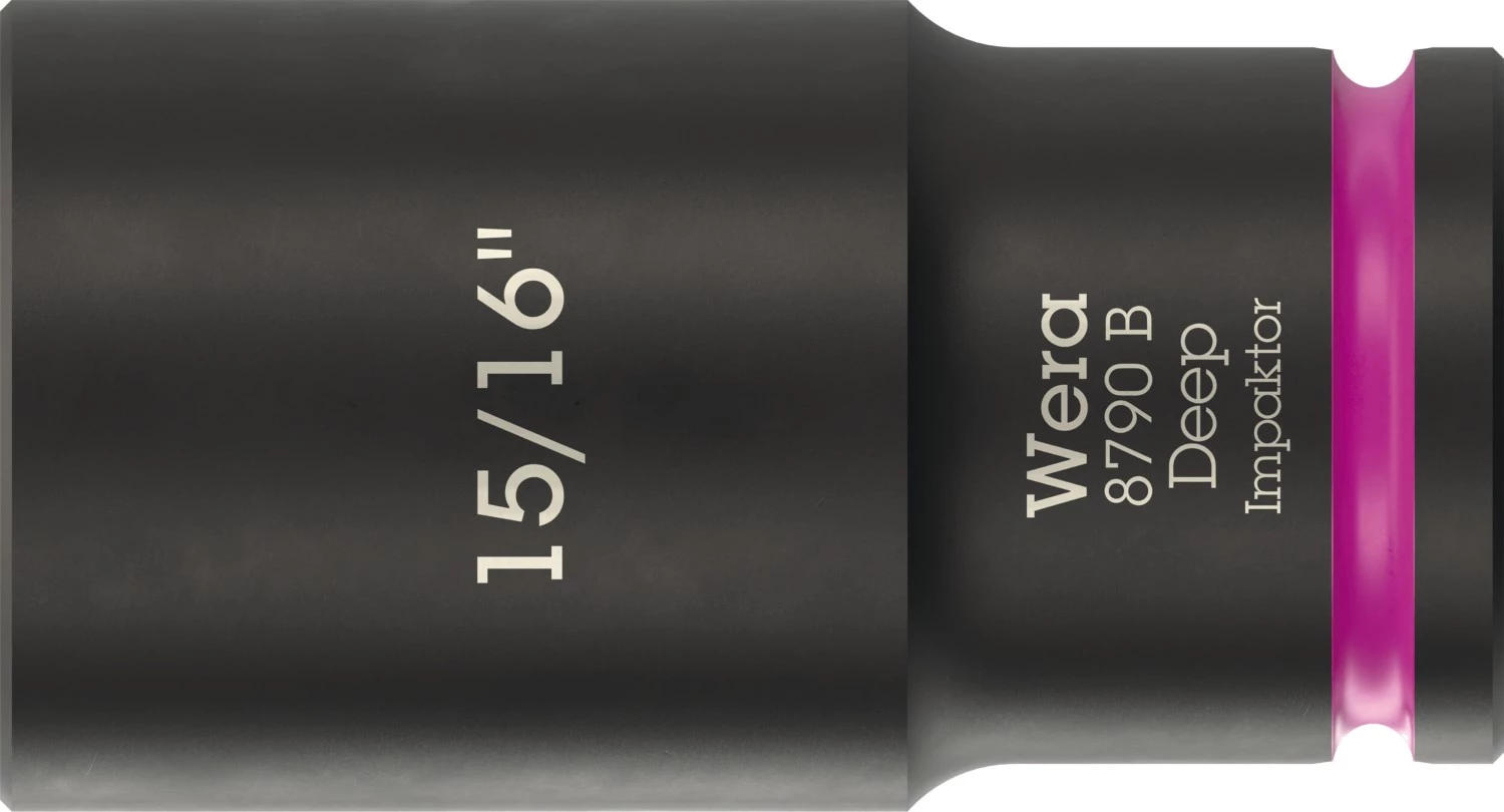 Wera 05005575001 8790 B Impaktor Deep Lange Krachtdop - 15/16"- Zeskant - 63mm