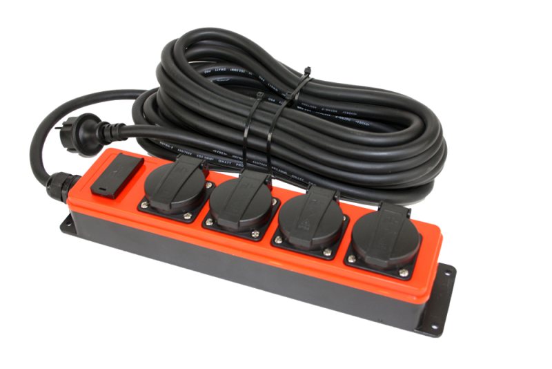 QwattPro 2561027 SocketMaster Stekkerdoos - 4xRA - USB - 3G2,5 H07RN-F - 5m - Detailed view of the product