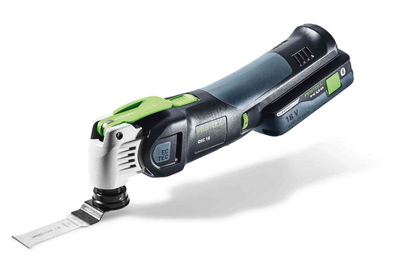 Festool VECTURO OSC 18 HPC4,0 EI-Set 18V Li-Ion Accu Oscillerende Multitool Set (1x 4,0Ah) In Systainer - Koolborstelloos - Detailed view of the product
