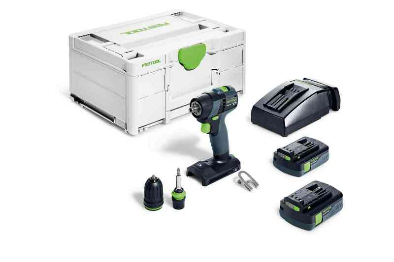 Festool TXS 18 C 3,0-Plus 18V Li-Ion Accu Schroefboormachine Set (2x 3,0Ah) In Systainer - 40Nm