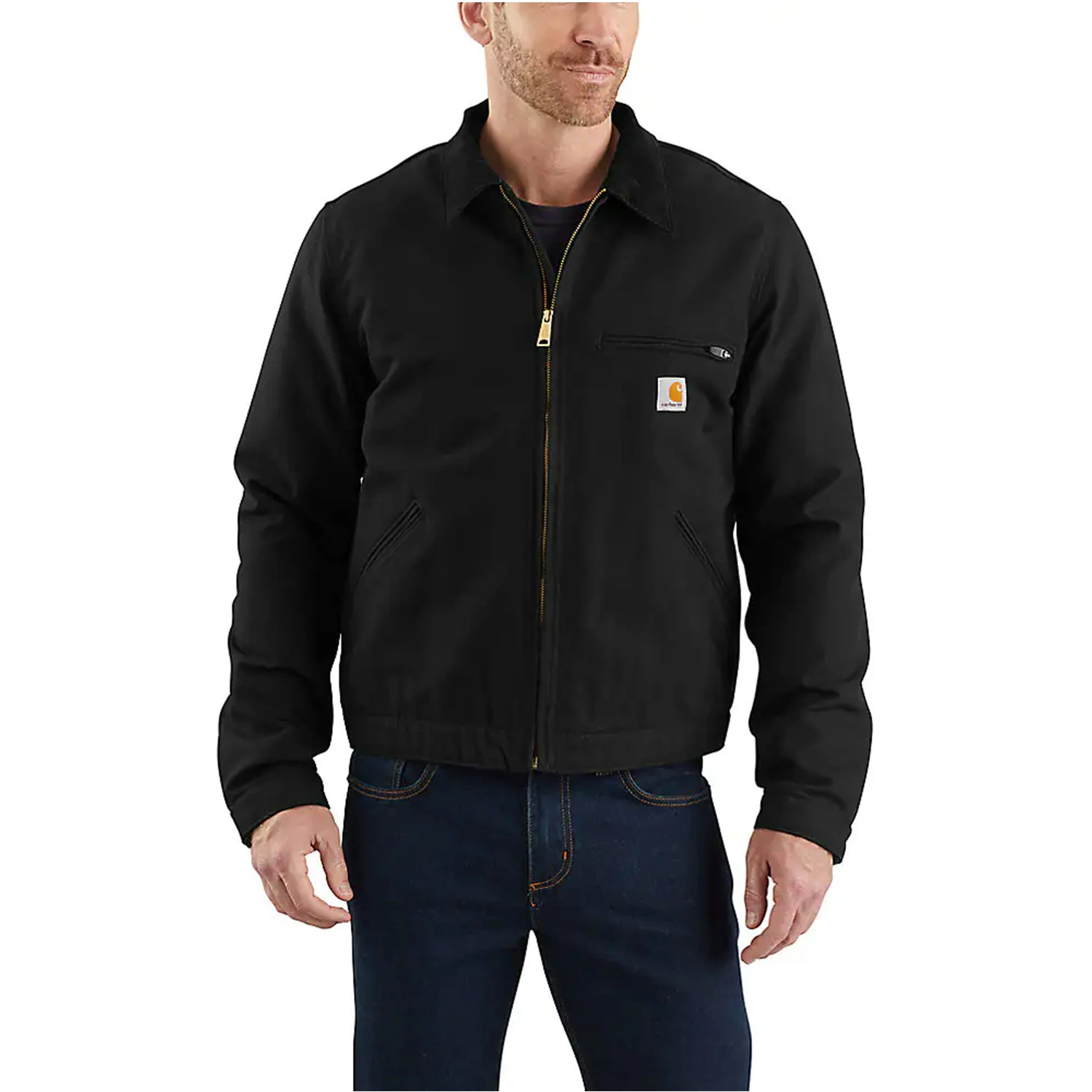 Carhartt Duck Detroit Jacket Black - M thumbnail 2