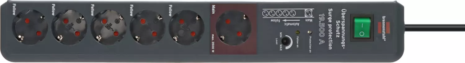 Brennenstuhl 1159490966 6 Voudige Stekkerdoos Met 1 Master En 5 Slave-stopcontacten - 16A - 3m thumbnail 3