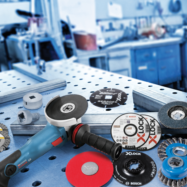 Bosch GWX 18V-10 SC 18V Li-Ion Accu X-LOCK Haakse Slijper Body - 125mm - Koolborstelloos - Detailed view of the product