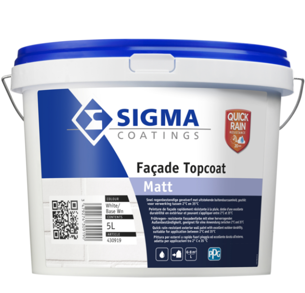 sigma facade topcoat matt lichte kleur 5 ltr