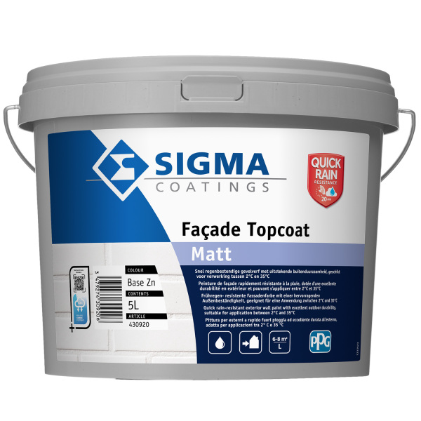 sigma facade topcoat matt lichte kleur 5 ltr