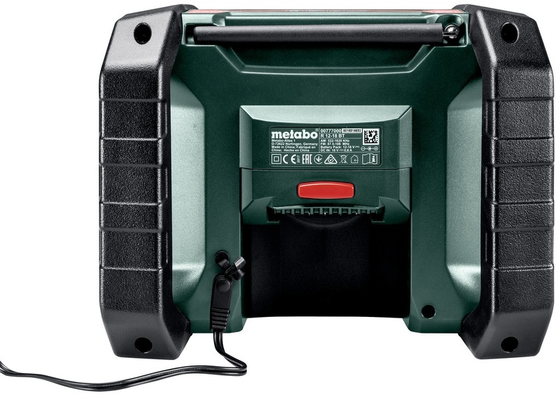 Metabo R 12-18 BT 12V / 18V Li-Ion Accu Bouwradio Met Bluetooth - Werkt Op Netstroom&Accu - Detailed view of the product