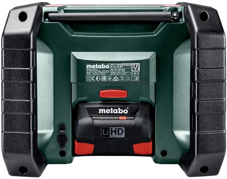 Metabo R 12-18 BT 12V / 18V Li-Ion Accu Bouwradio Met Bluetooth - Werkt Op Netstroom&Accu - Detailed view of the product