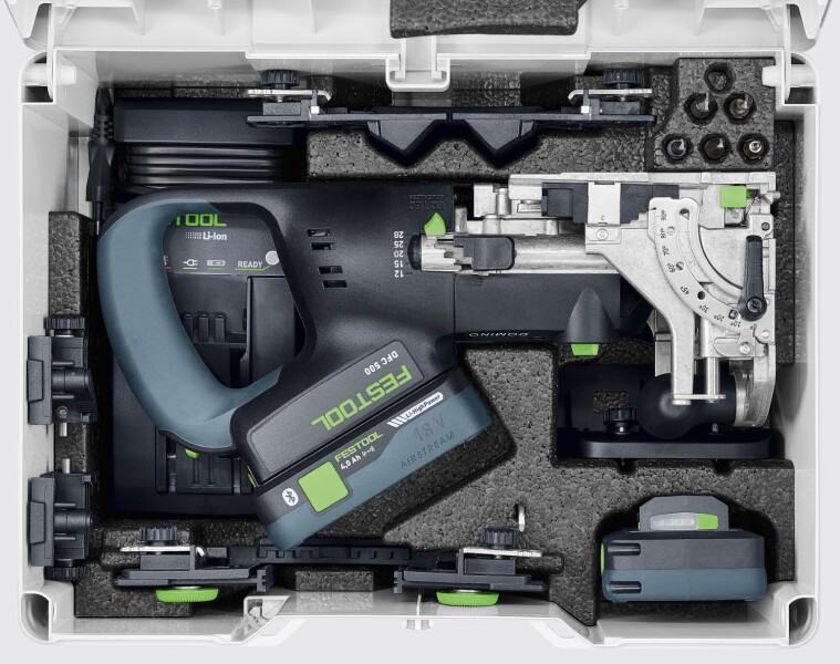 Festool DFC 500 E-Basic 18V Accu Domino Freesmachine Body In Systainer - 28mm - Detailed view of the product