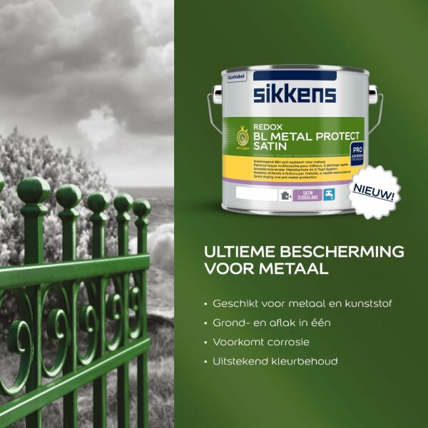Sikkens Redox BL Metal Protect Satin - Op Kleur Gemengd - 1L - Detailed view of the product