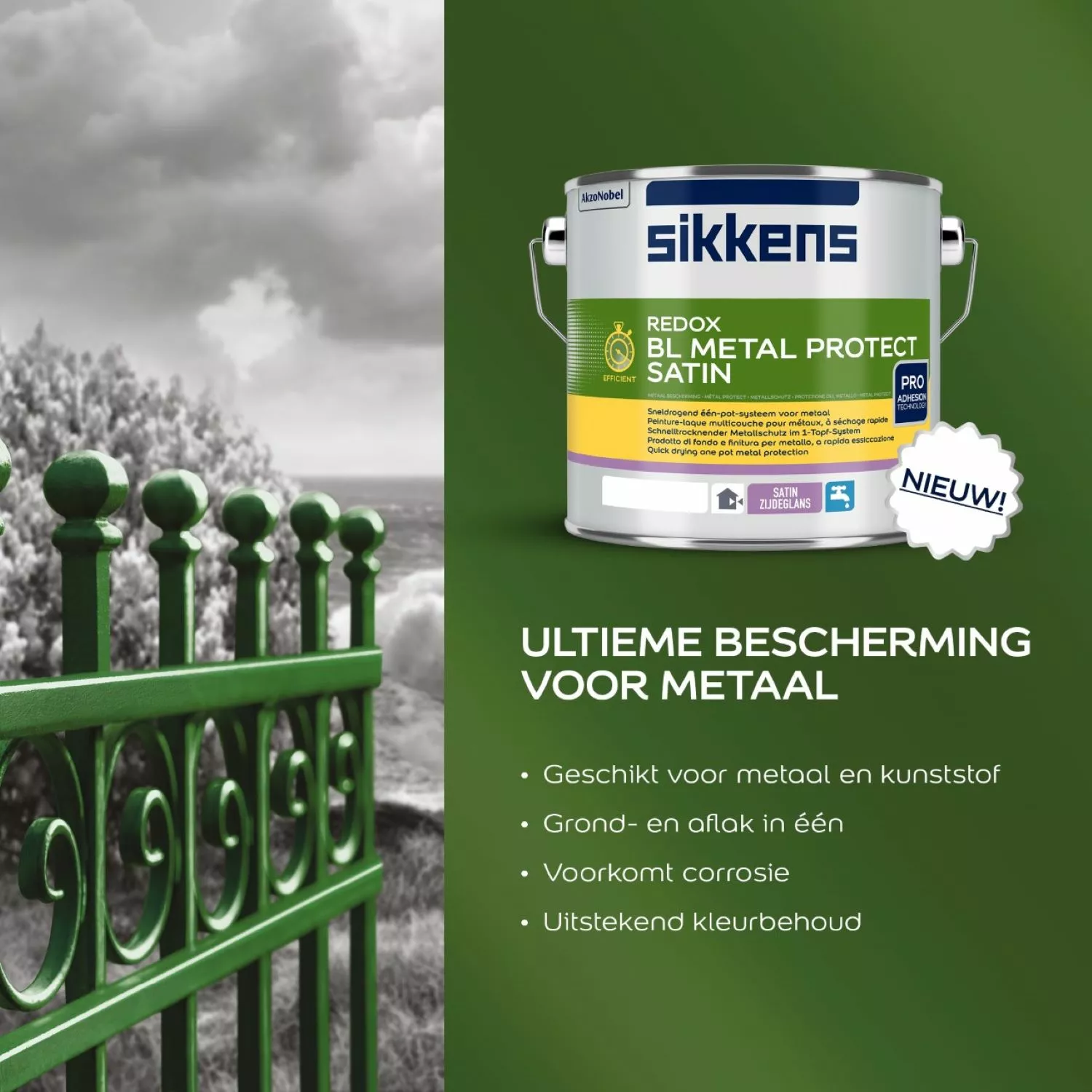 Sikkens Redox BL Metal Protect Satin - Op Kleur Gemengd - 1L thumbnail 2