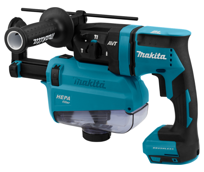 Makita DHR182ZWJU 18V Li-Ion Accu SDS-plus Combihamer Body Met Stofafzuiging In Mbox - 1,7J - Koolborstelloos - Detailed view of the product