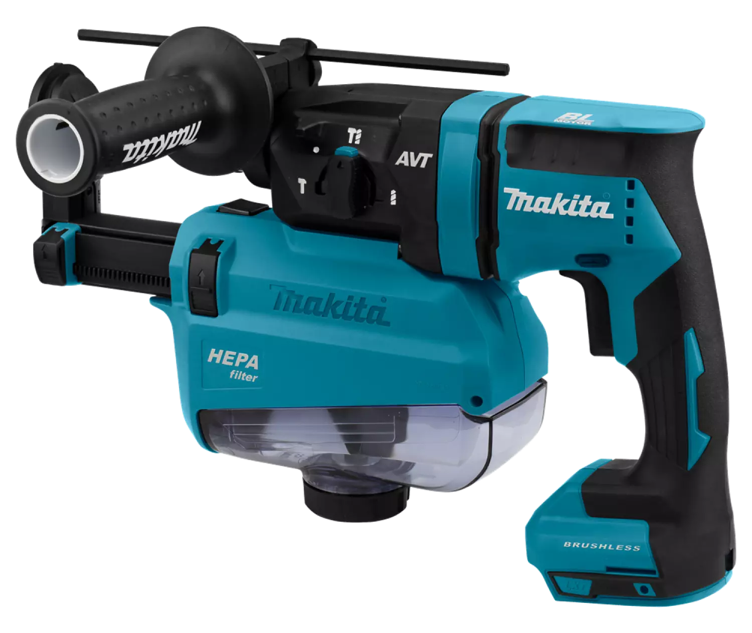 Makita DHR182ZWJU 18V Li-Ion Accu SDS-plus Combihamer Body Met Stofafzuiging In Mbox - 1,7J - Koolborstelloos thumbnail 4