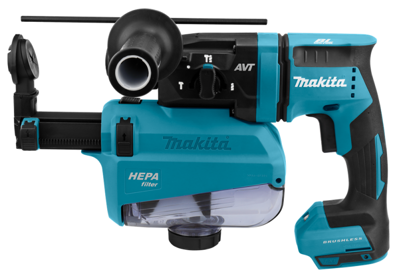 Makita DHR182ZWJU 18V Li-Ion Accu SDS-plus Combihamer Body Met Stofafzuiging In Mbox - 1,7J - Koolborstelloos - Detailed view of the product