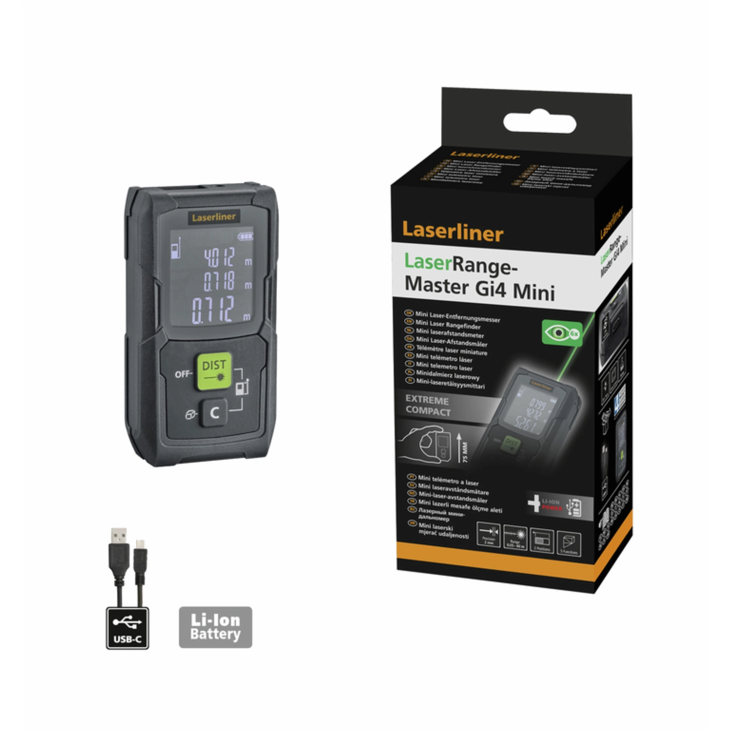 Laserliner LaserRange Master Mini G40 Afstandsmeter - 40m - Groen - IP40 thumbnail 2