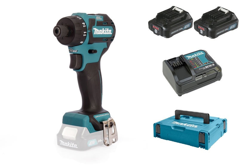 Makita DF032DSAJ 10.8V Li-Ion Schuifaccu Boor-/schroefmachine Set (2x 2.0Ah Accu) In Mbox - Koolborstelloos