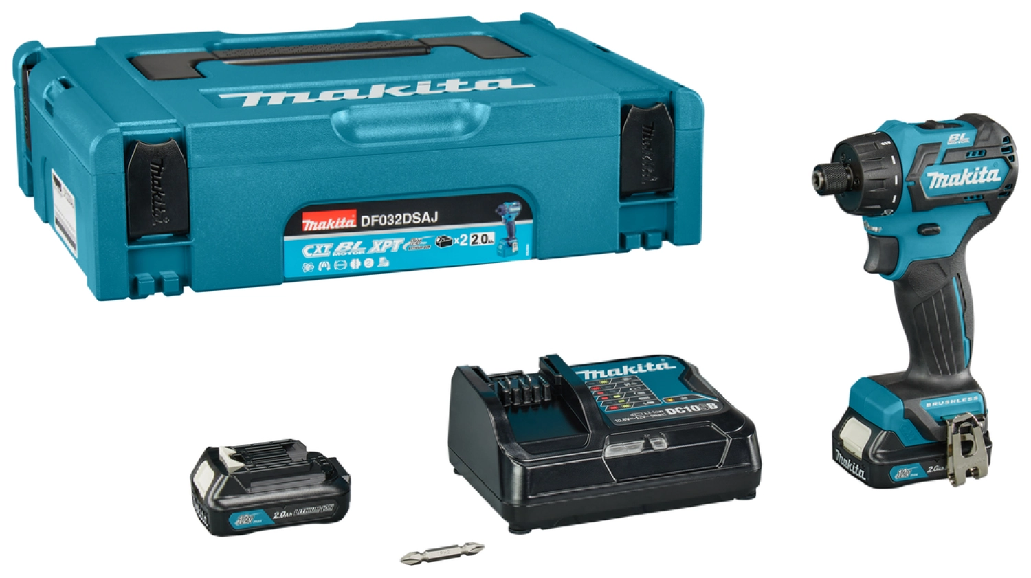 Makita DF032DSAJ 10.8V Li-Ion Schuifaccu Boor-/schroefmachine Set (2x 2.0Ah Accu) In Mbox - Koolborstelloos