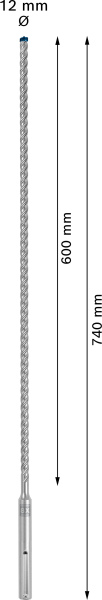 Bosch 2608900203 EXPERT Hamerboor SDS Max-8X - 12x600x740mm - Detailed view of the product