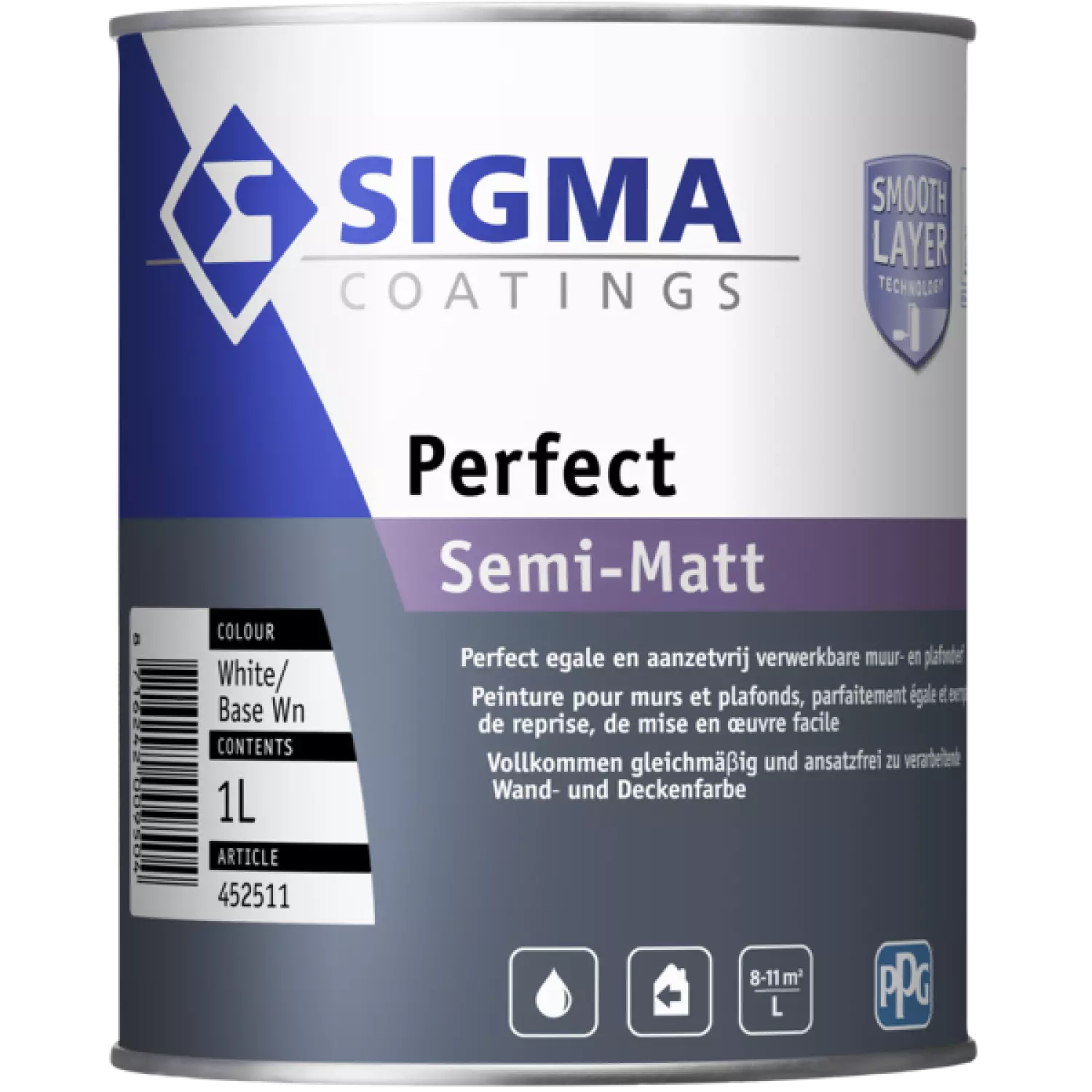 Sigma Perfect Semi-Matt - Op Kleur Gemengd - 1L