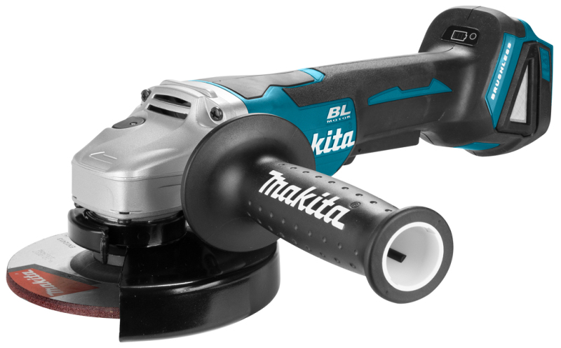 Makita DGA505RTJ 18V Li-Ion Accu Haakse Slijper Set (2x 5.0Ah Accu) In Mbox - 125mm - Koolborstelloos - Softstart - Detailed view of the product