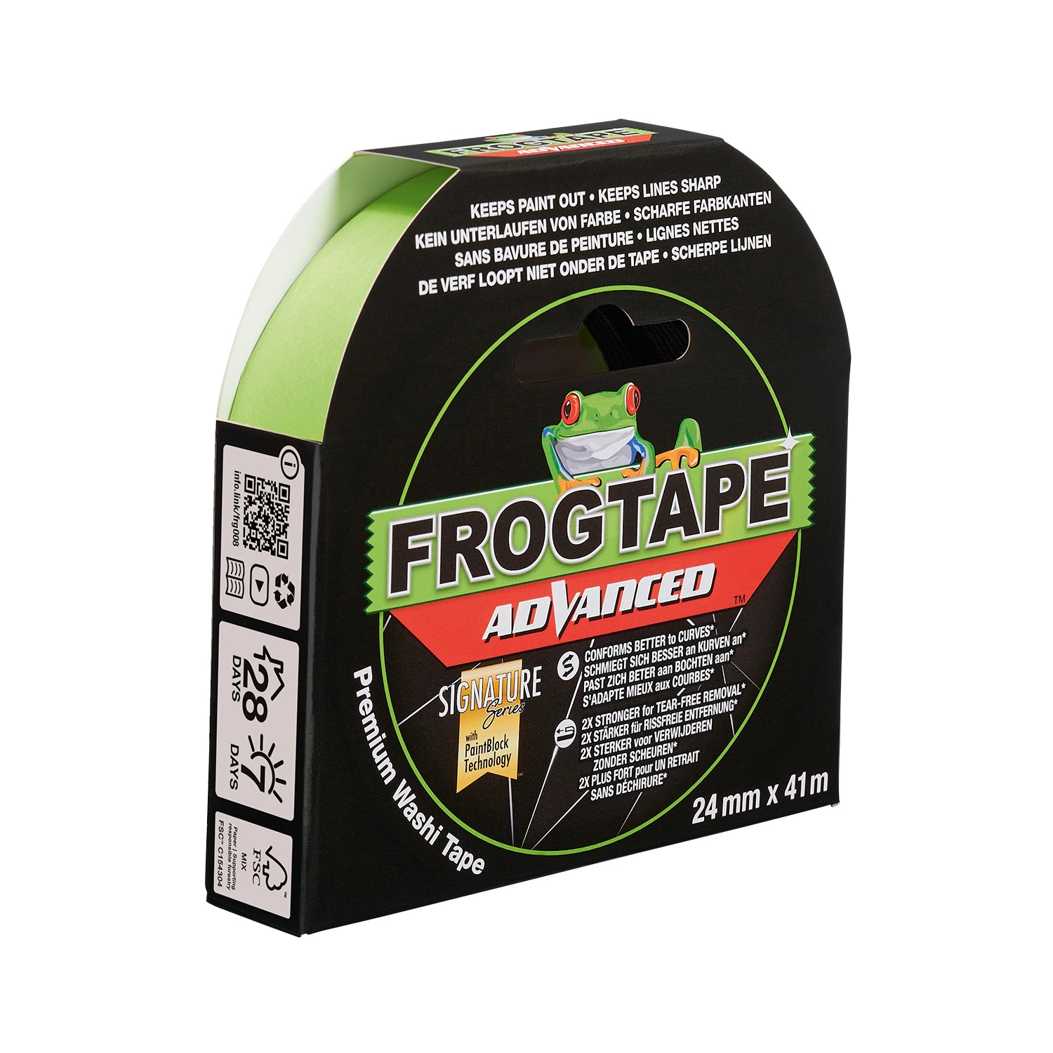 FrogTape Advanced Afplaktape 24mm X 41,1m afbeelding