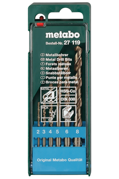 Metabo HSS-Co-borencassette - 6-delig