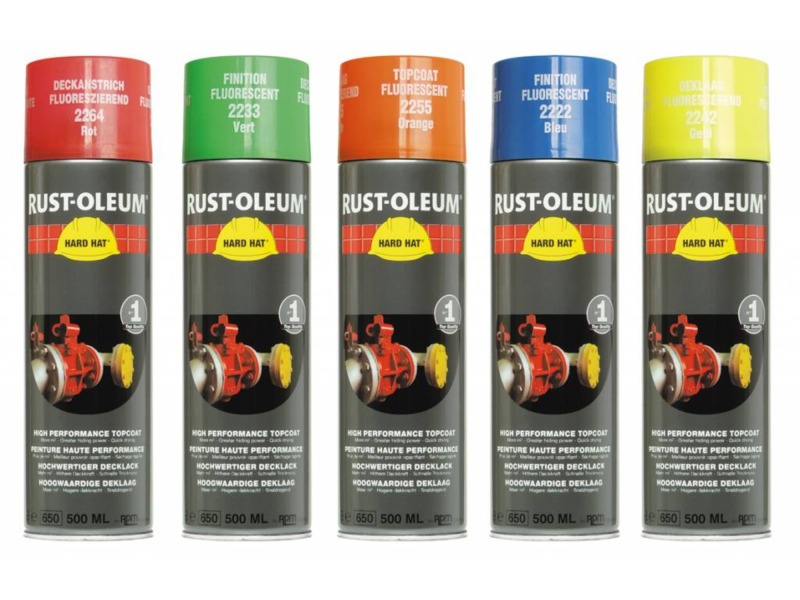 Rust-Oleum 2255 Hard Hat - Fluorescerend Oranje - 0,5L - Detailed view of the product
