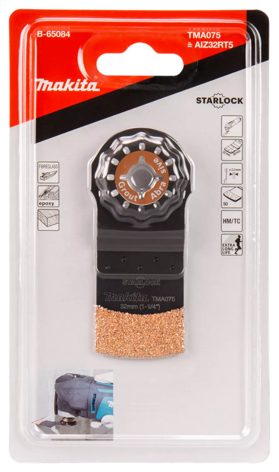 MULTITOOL HM-RIFF INVALZAAGBLAD VOOR TEGELSPECIE-FIBERGLAS-EPOXY-HOUT