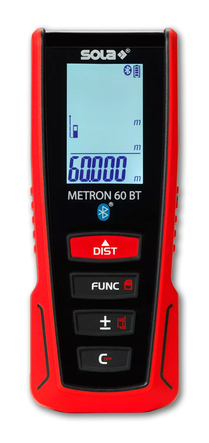 Sola METRON 60 BT Laser Afstandsmeter In Tas - Bluetooth - 60m