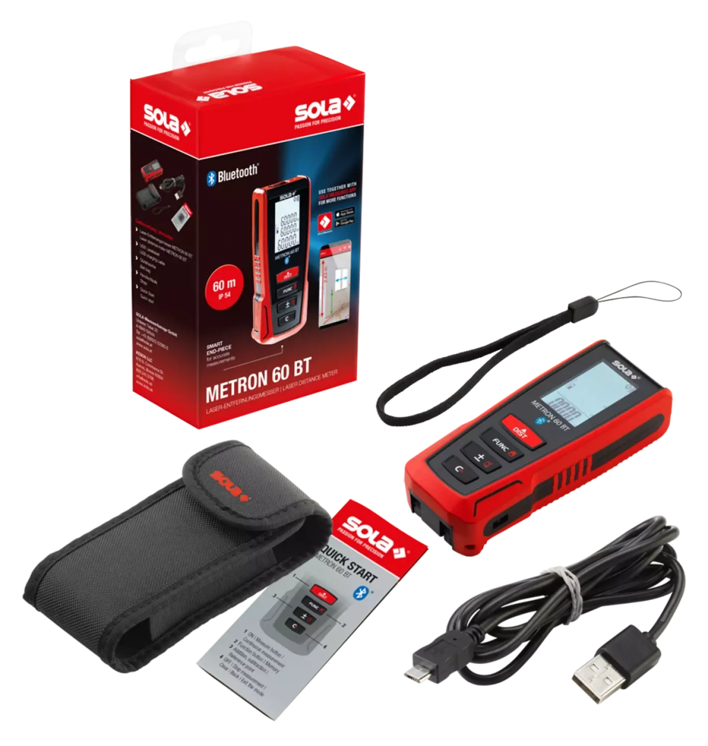 Sola METRON 60 BT Laser afstandsmeter 60m - 71027101
