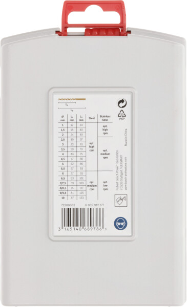 Bosch 2608587014 19-delige ProBox Metaalborenset HSS-Co DIN 338 - Detailed view of the product
