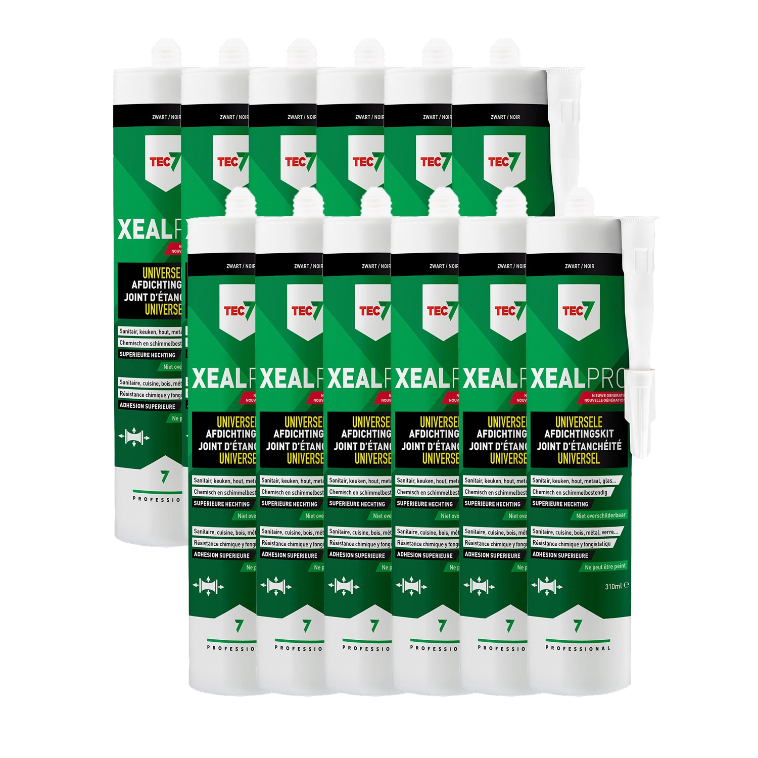 TEC7 XealPro Universele Kit - Zwart - 310ml (12st)