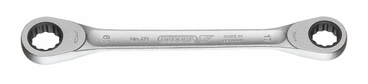 Gedore 4 R 17x19 Dubbele Ringratelsleutel - 17 X 19mm