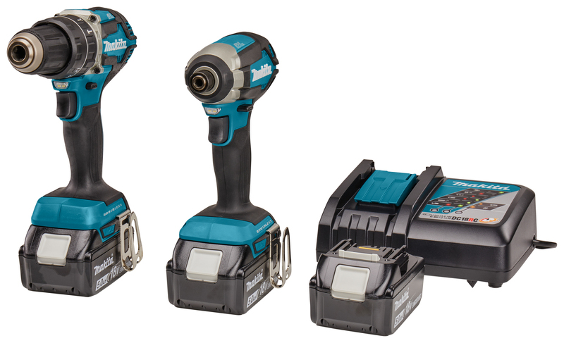 Makita DLX2180TJ1 18V Li-Ion Accu Klop-/schroefmachine (DHP484)&Slagschroevendraaier (DTD153) Combiset (3x 5,0Ah Accu) In Mbox - Koolborstelloos - Detailed view of the product