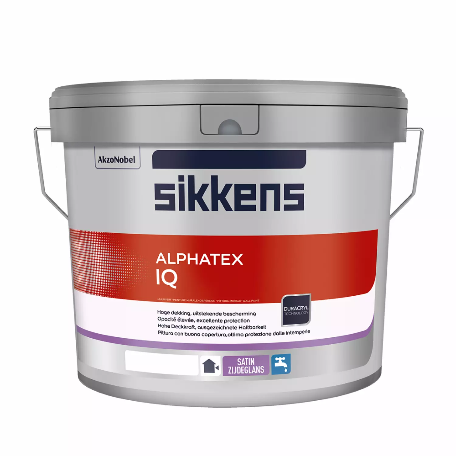 Sikkens Alphatex IQ Zijdeglans Buitenmuurverf - Op Kleur Gemengd - 5L