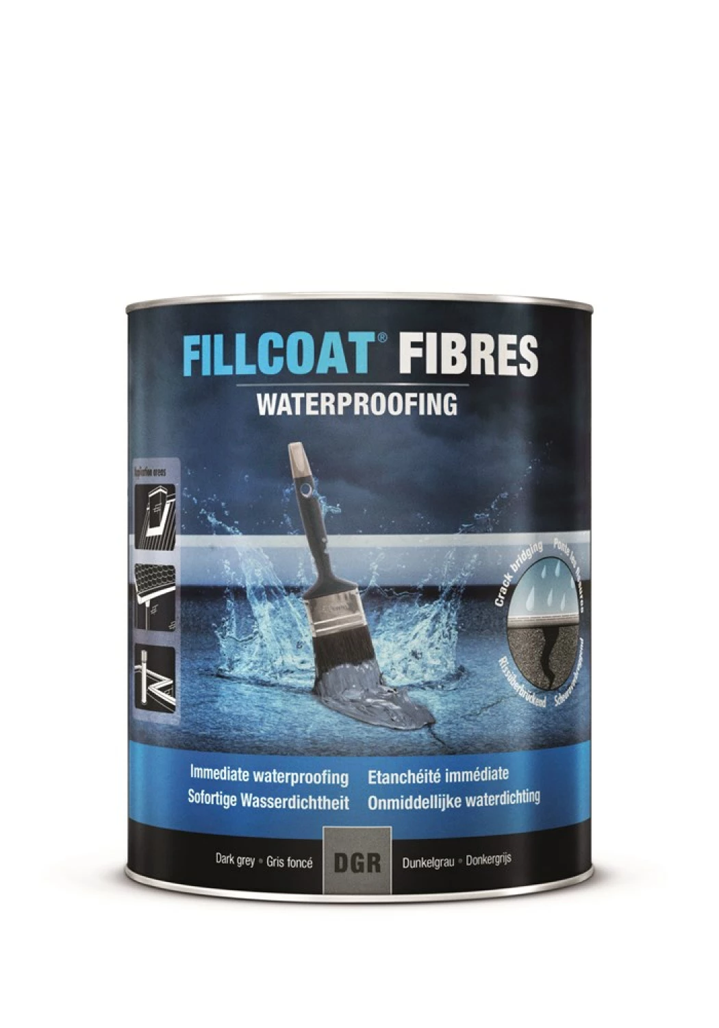 Rust-Oleum Fillcoat Fibres Dark Grey - 1L
