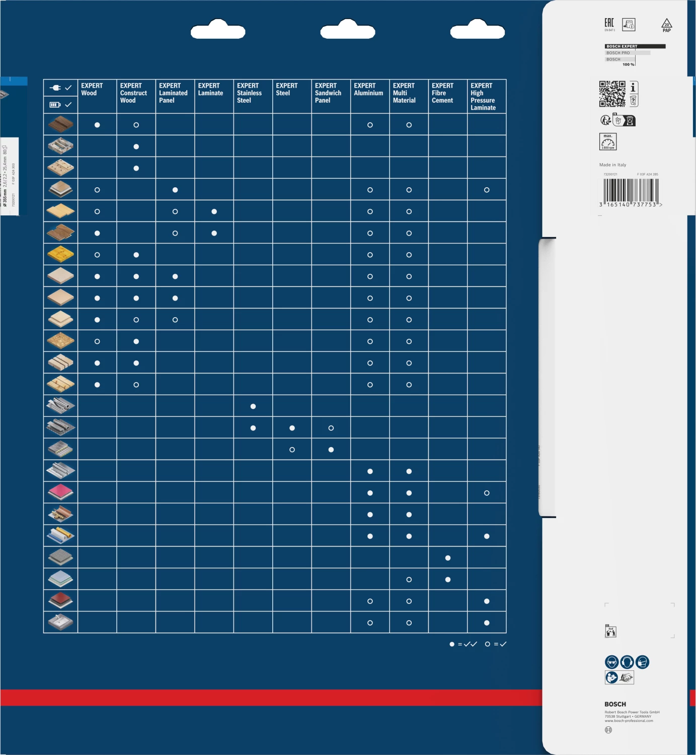 Bosch 2608643062 Expert Cirkelzaagblad - 355 X 25,4 X 80T - Metaal - Carbide thumbnail 3