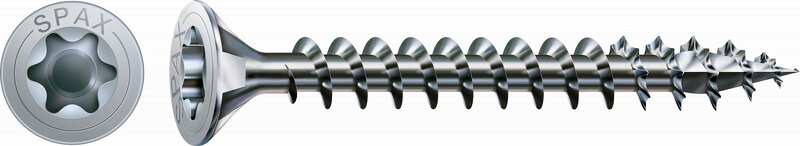 SPAX 1191010000000 Universele Schroef - T-STAR Plus T20 - 3.5 X 25mm - Platverzonken Kop - Voldraad - WIROX (200st)
